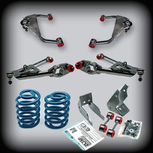 2001 - 2006 Avalanche/Suburban 3 inch front/ 5inch Rear Lowering Kit with Upper Control Arms (Shocks Included)