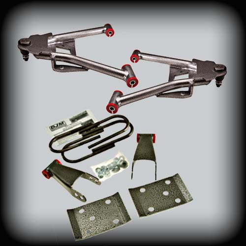 2007-2015 Chevy Siverado 2 inch Front / 3 inch Rear Complete Lowering Kit (Cast Iron Steering Knuckle) (Shocks Included)