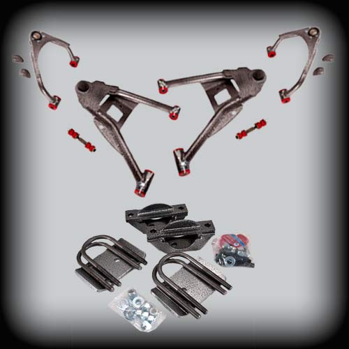 2015-2018 Silverado/Sierra Complete 4 inch Front / 7 inch Rear Lowering Kit (Shocks Included)