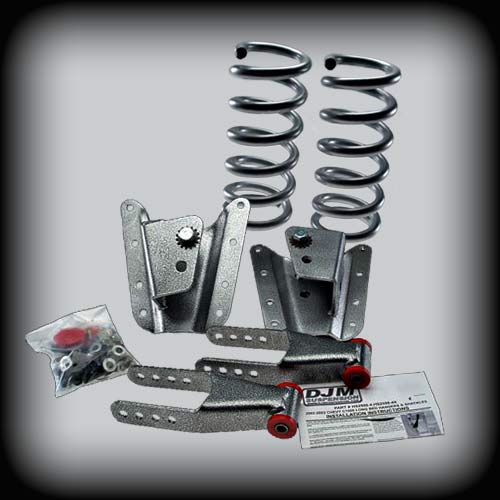 2002-2006 Chevy/GMC Silverado Long Bed 2 inch Front / 4 inch Rear Lowering Kit (Coil Springs) (Shocks Included)